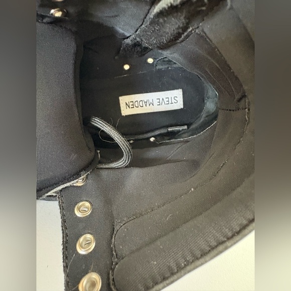 Steve Madden women’s grunge fashion lug sole heel boot black size 5 - Picture 6 of 8